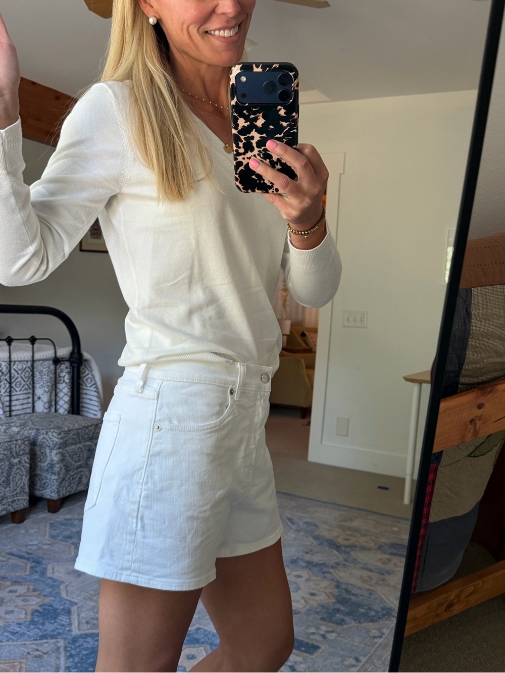 J. Crew White Denim Jean Shorts
